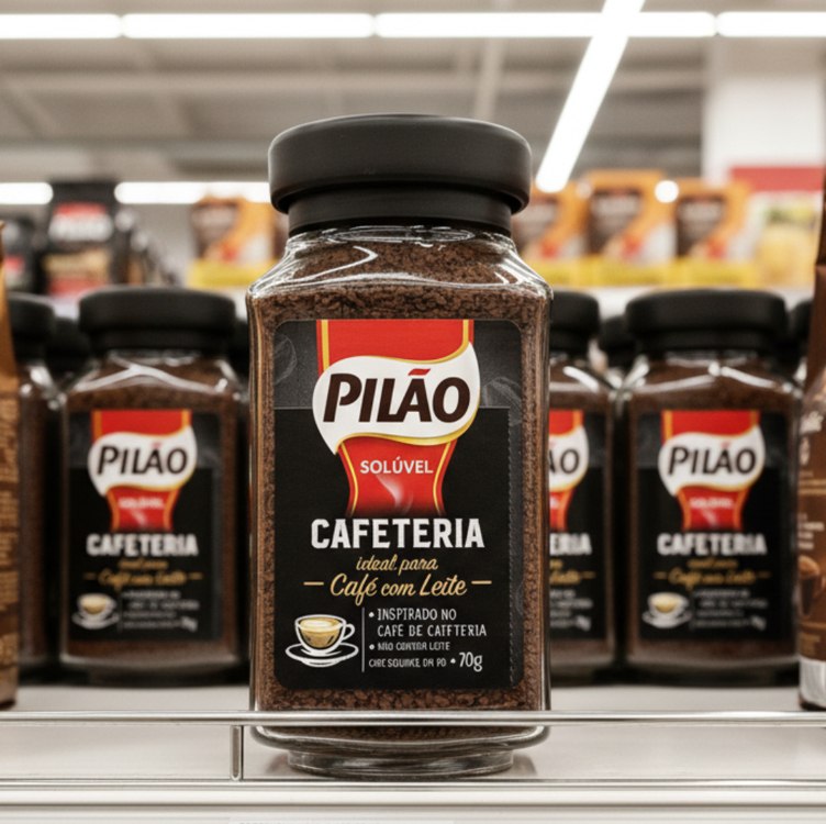Café Solúvel em Pó Pilão Cafeteria Vidro 70g na Amazon