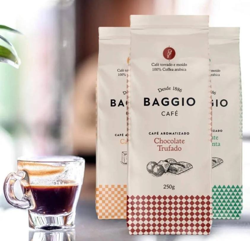 Café Torrado e Moído Aroma de Chocolate Trufado Baggio Café 250g na Amazon