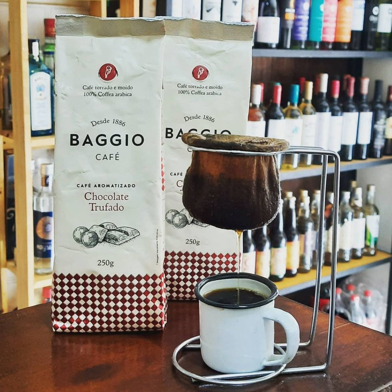 Café Torrado e Moído Aroma de Chocolate Trufado Baggio Café 250g na Amazon