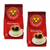 Café, Torrado E Moído, Extra Forte, Pacote, 500g, 3 Corações na Amazon