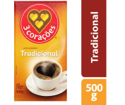 Café Torrado e Moído Tradicional, 3 Corações – 500g na Amazon