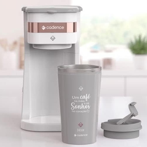 Cafeteira Elétrica Cadence Dream Rosé Gold com Copo Térmico – 127V na Amazon