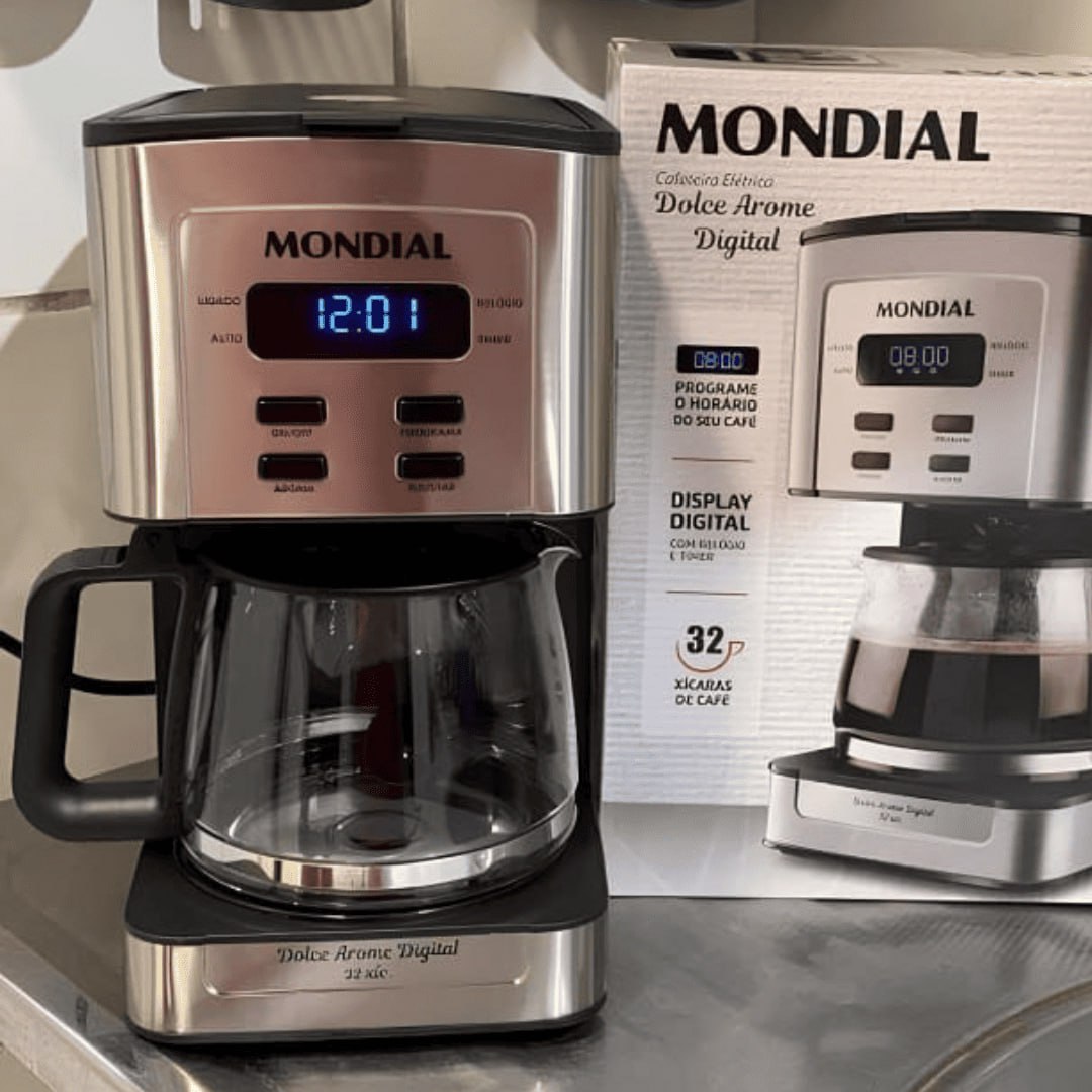 Cafeteira Elétrica Dolce Arome Digital, Mondial, Preto/Inox, 800W – C-44-32X-SDI na Amazon