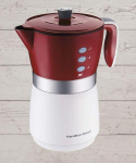 Cafeteira Elétrica Hamilton Beach,14 Xícaras, Branca/Vermelha, 220v na Amazon
