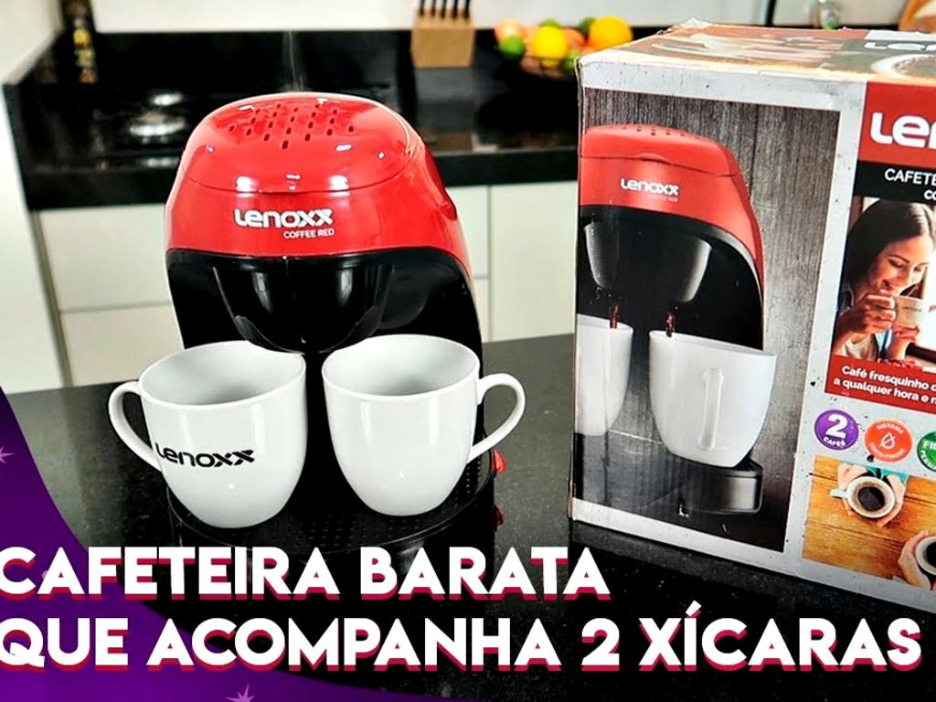 Cafeteira Elétrica Lenoxx PCA 031 Preta e Vermelha – 2 Xícaras na Magazine Luiza