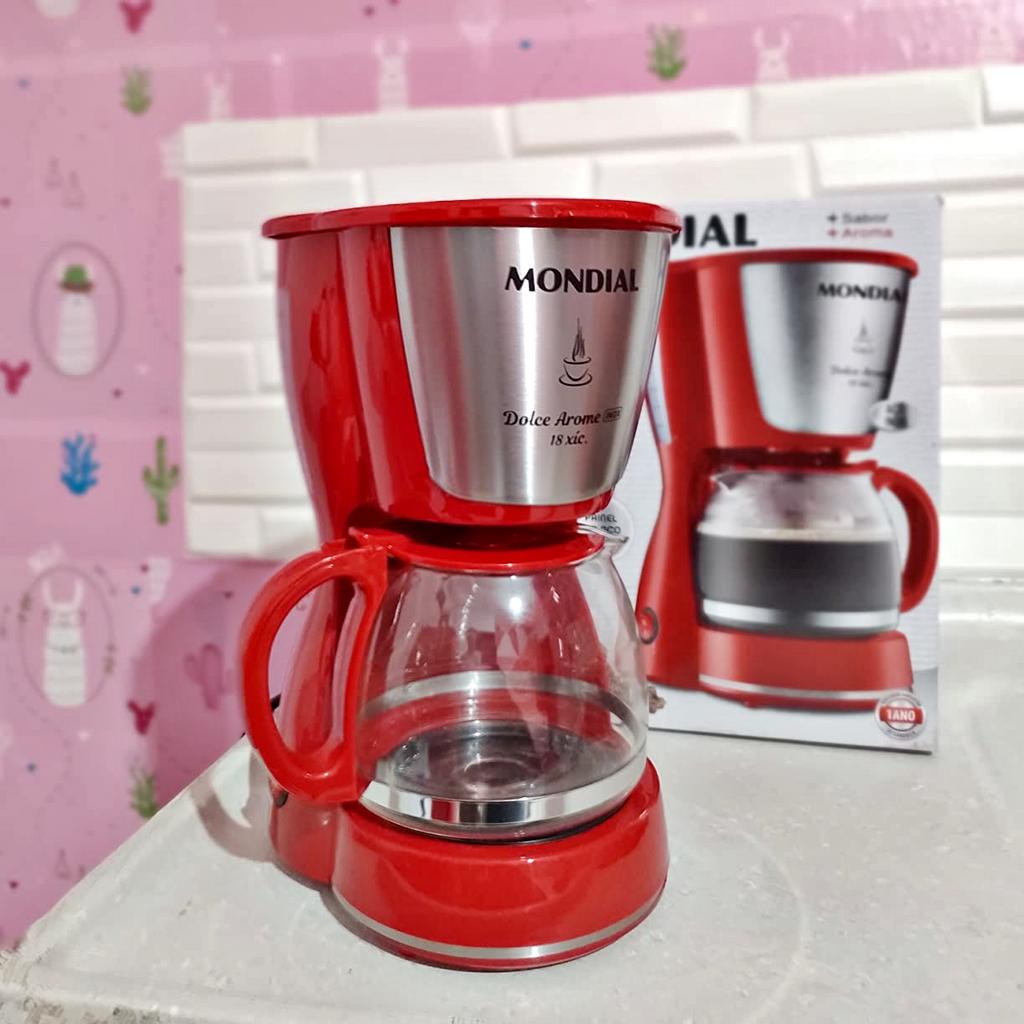 Cafeteira Elétrica Mondial, Dolce Arome Inox, 110V, Vermelho, 550W – C-35 18X na Amazon