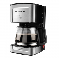 Cafeteira Elétrica Mondial Dolce Arome Vidro C-43-20X-SI 20 Xícaras 550W – Preto/Inox - 110V na Casas Bahia