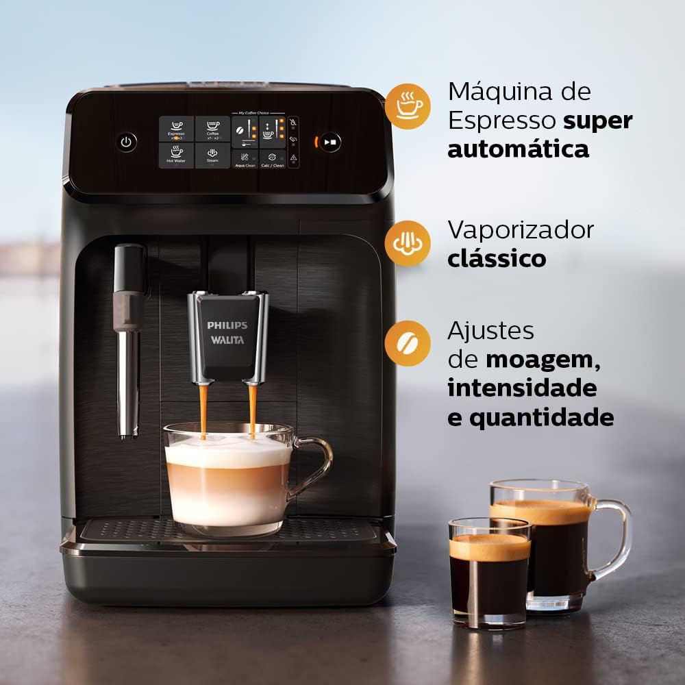 Cafeteira Espresso Automática Série 1200 Philips Walita, Preta, 1500W, 110v – EP1220/15 na Amazon