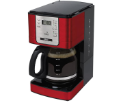 Cafeteira Flavor Programável, 1,5L – Vermelha/Preto, 1000W na Amazon