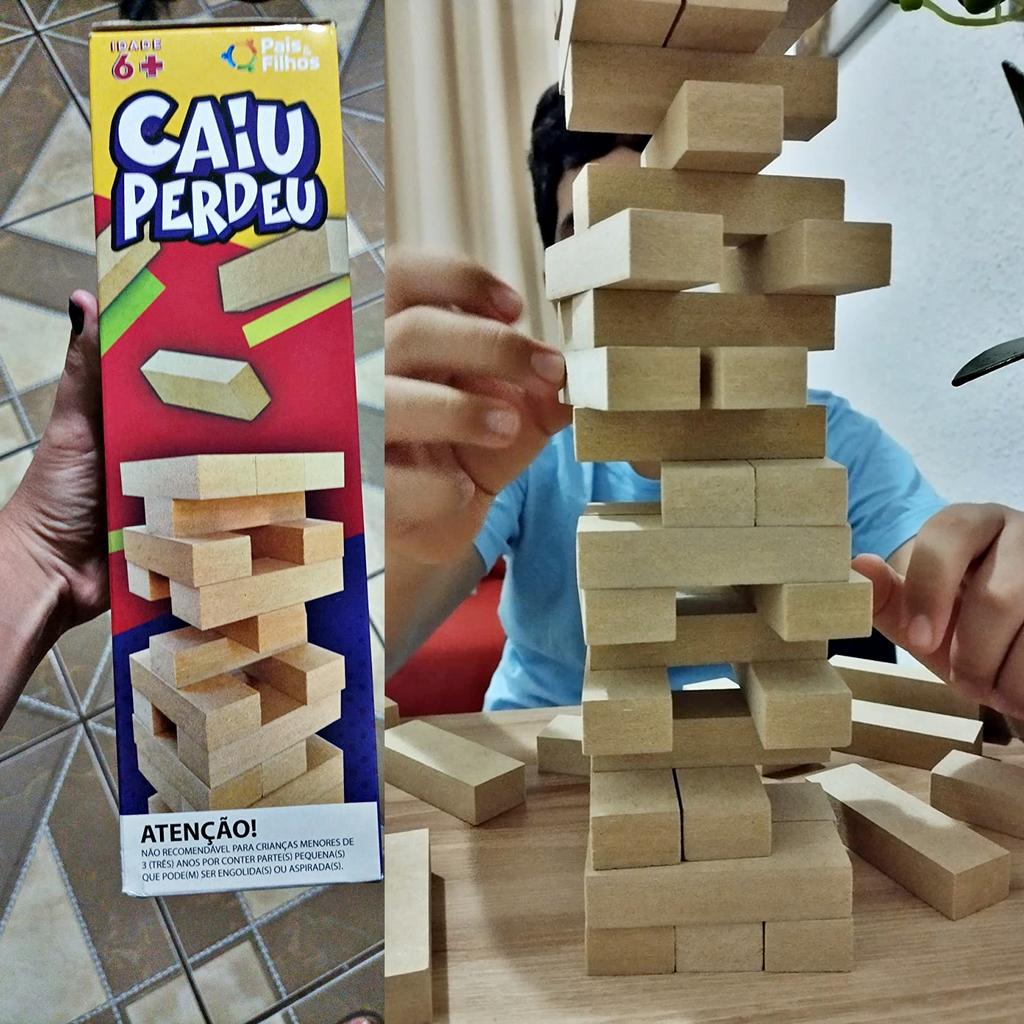 Caiu Perdeu – 54 Pçs Pais & Filhos Azul na Amazon