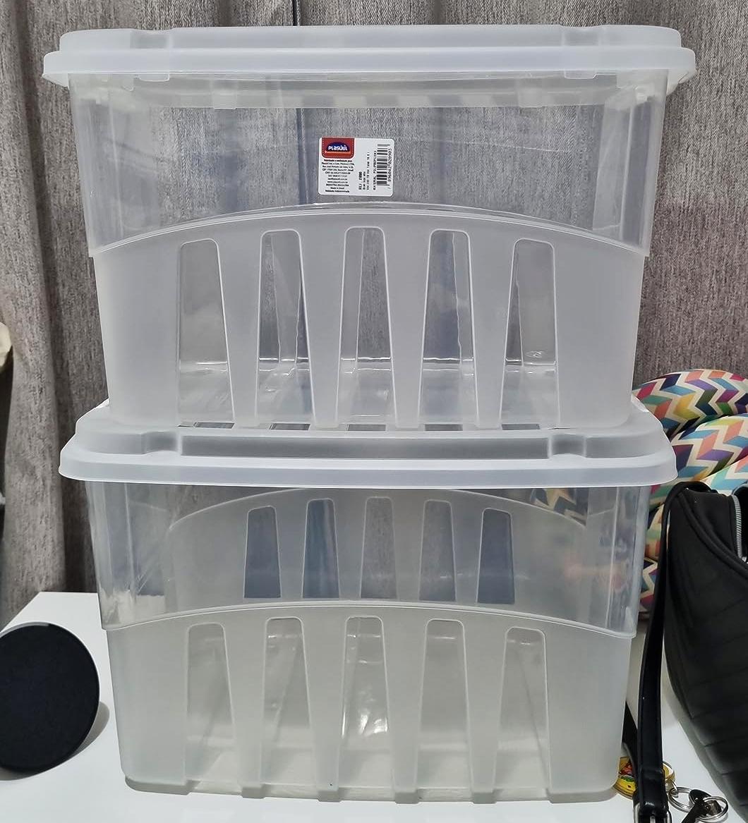 Caixa com Trava de 19.8 l, Plasútil, Incolor na Amazon