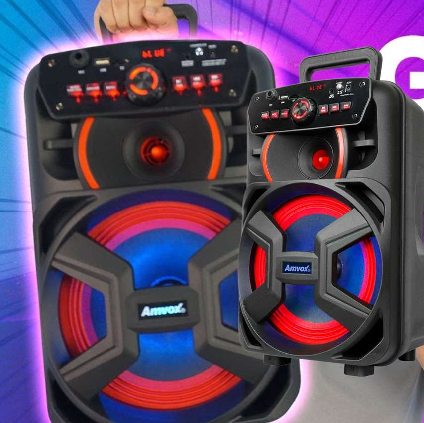 Caixa de Som Amplificada Amvox ACA 221 Gigante II – 220W RMS, Bluetooth, Rádio FM, USB na Amazon