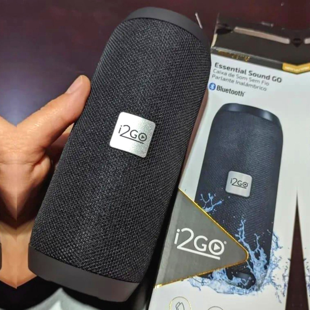 Caixa De Som Bluetooth Essential Sound Go I2go 10W RMS Resistente À Água, Preto na Amazon