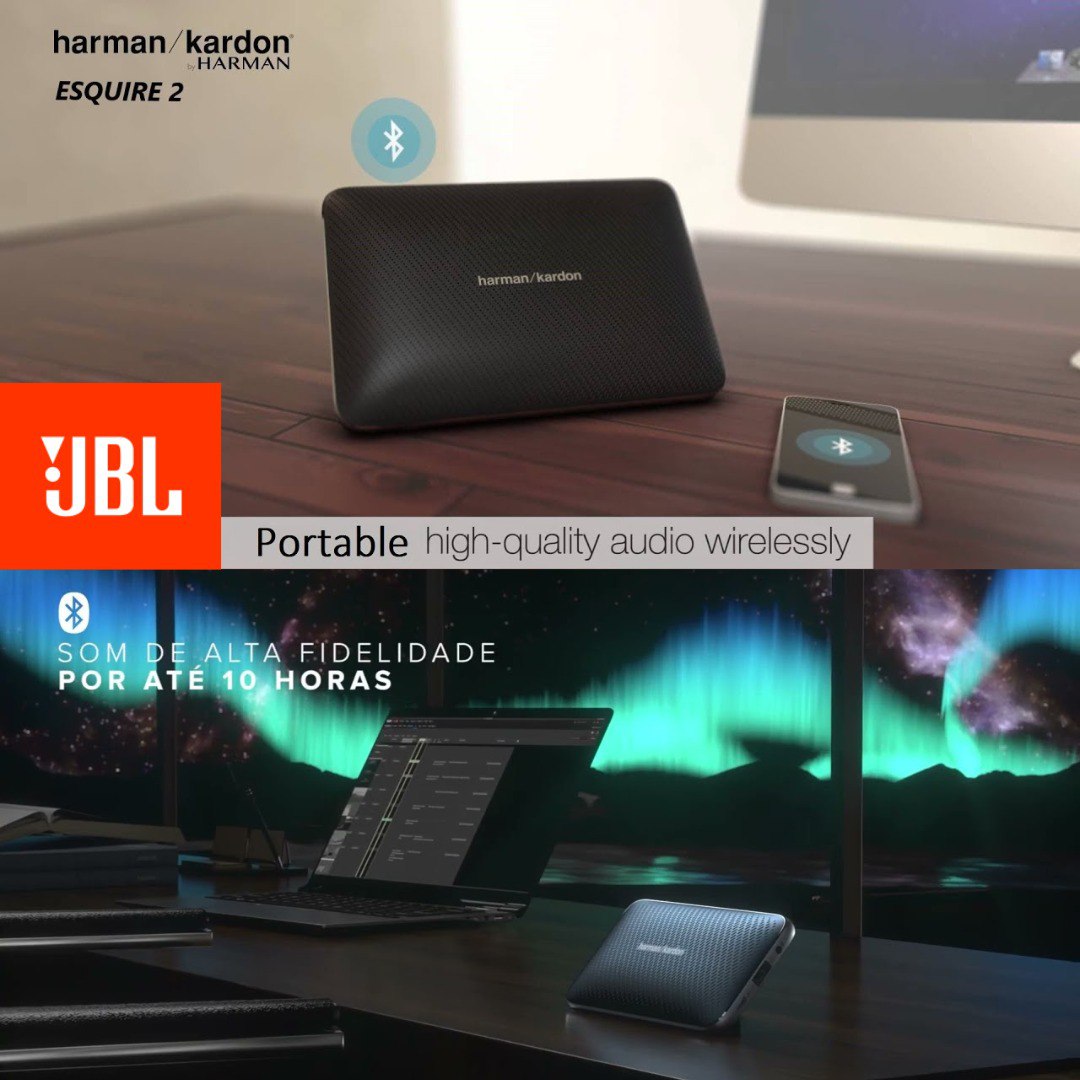 Caixa de Som Bluetooth Harman Kardon Esquire Mini 2 – Prata na Casas Bahia