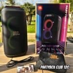 Caixa de Som Bluetooth JBL PartyBox Club 120, Potência de 160W, Karaokê, Conexão Bluetooth e Luzes LED na KaBuM!