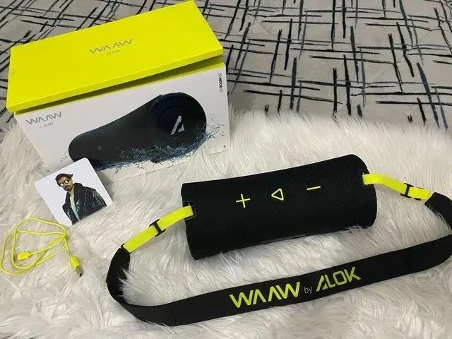 Caixa de Som Bluetooth WAAW by Alok BOOM 100SB Grande e Portátil com Alça e à Prova d’Água IPX7 40W 20 horas de reprodução na Amazon