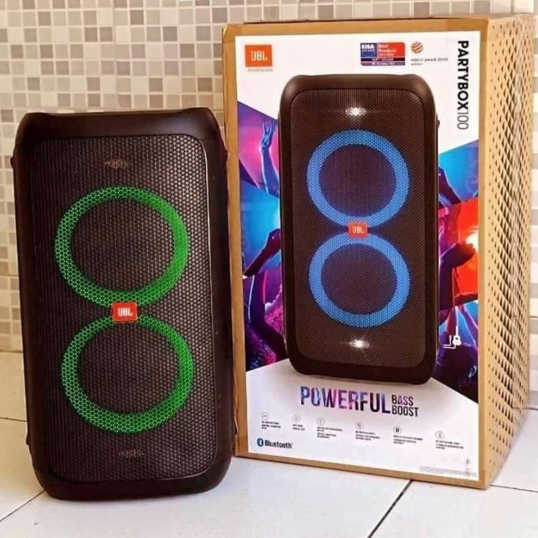 Caixa de Som JBL PARTYBOX 100 com Bluetooth e com Luzes Integradas Preto na Girafa
