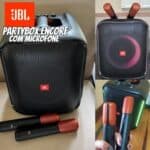 Caixa de Som JBL Partybox Encore com 2 Microfones Digitais – 100W na Casas Bahia