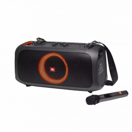 Caixa de Som JBL Partybox On-The-Go com Bluetooth, Luzes e Microfone sem Fio 100W na Casas Bahia