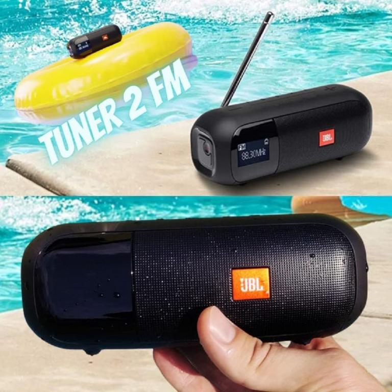 Caixa de Som portátil JBL Tuner 2 com Bluetooth e rádio FM Preto na Casas Bahia