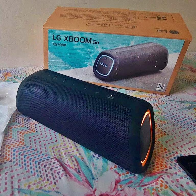 Caixa de Som Portátil LG Xboom Go XG7 Bluetooth 24h de Bateria – XG7QBK.ABRALLK na Amazon