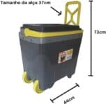 Caixa Térmica, 34 Litros, com Rodinha, Cinza – Antares na Amazon