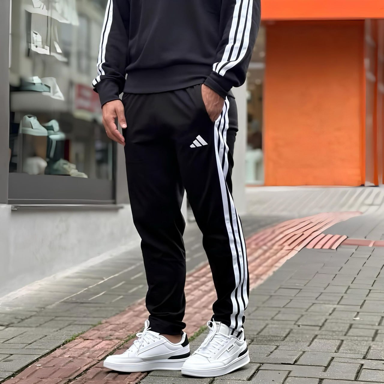 Calça Adidas Essentials Três Listras Single Jersey na Adidas