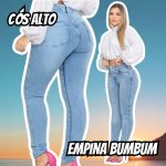 Calça Jeans Feminina Cós Alto Empina Bumbum na Mercado Livre