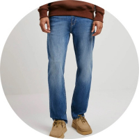 Calça Jeans Masculina Reta Com Elastano - Azul na Outlet Espaço Hering