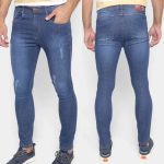 Calça Jeans Skinny Terminal Com Puídos Masculina na Magazine Luiza