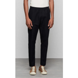 Calça Masculina Taper em Tecido de Algodão Preto - Hering na Outlet Espaço Hering