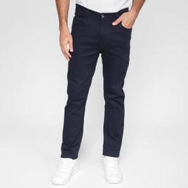 Calça Sarja Terminal Casual Masculina - Marinho na Zattini