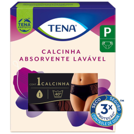 Calcinha Lavável Absorvente Tena Preta P - 1 Unidade na Ponto