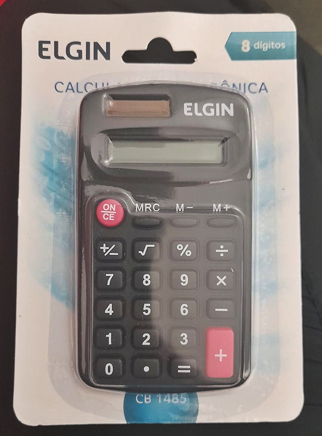 Calculadora de Bolso 8 Dígitos CB 1485 Preta Elgin na Amazon