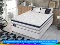 Cama Box Casal (Box + Colchão) Gazin de Mola – 59cm de Altura Diamond Blue na Magazine Luiza
