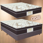 Cama Box Casal (Box + Colchão) Gazin – Mola Ensacada 63cm de Altura Esmeralda na Magazine Luiza