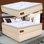 Cama Box Casal (Box + Colchão) Gazin – Mola Ensacada 67cm de Altura Diamante na Magazine Luiza