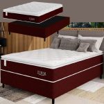 Cama Box Casal (Box + Colchão) Plumatex de Mola – Ensacada 53cm de Altura Turim na Magazine Luiza