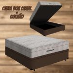 Cama Box com Baú Casal + Colchão De Molas Ensacadas – Ortobom – Airtech Springpocket na Amazon