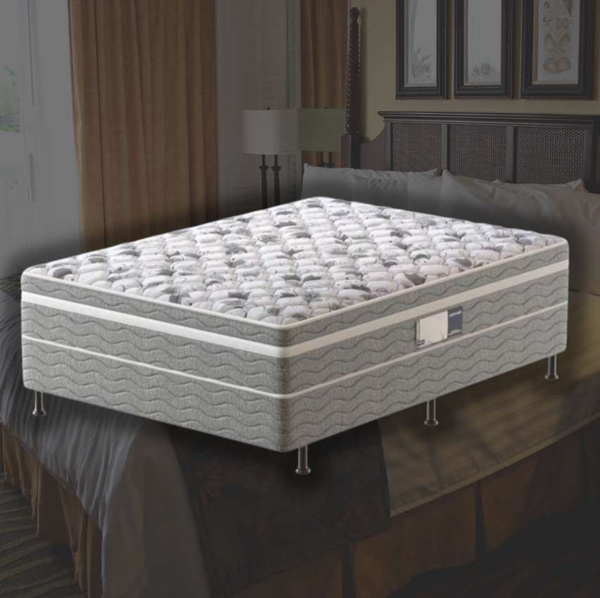 Cama Box Conjugada Casal PROdormir Advanced com Espuma D28 54x138x188 cm – Branco/Cinza na Casas Bahia