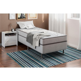 Cama Box Conjugada Solteiro Ortobom Turin Ortopédico com Ortopillow 55x88x188cm na Extra