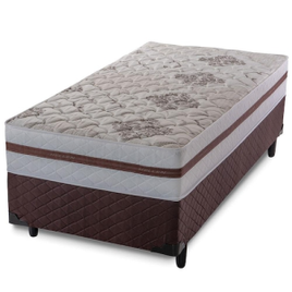 Cama Box Conjugado Solteiro Hellen Delta Ortopédico com Espuma D28 e Tecido Poliéster 41x88x188 na Ponto