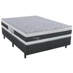 Cama Box de Casal Biflex Turquia com Molas Ensacadas e Pillow Inn 69x138x188cm – Branco/Grafite na Casas Bahia