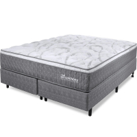 Cama Box Queen Colchao Smart Spring Mola Ensacada E Pillow Top De Espuma Viscoelastica na Americanas