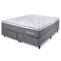 Cama Box Queen Colchão Smart Spring Mola Ensacada E Pillow Top De Espuma Viscoelástico 158x198x61cm - Bf Colchões na Americanas