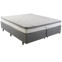Cama Box Queen Size Herval Ômega Com Pillow Top E Molas Ensacadas 61x158x198cm na Casas Bahia