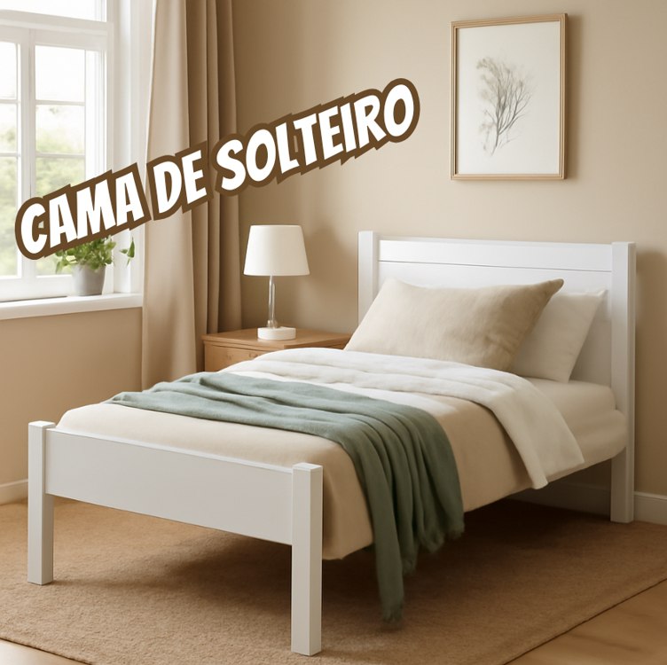 Cama Solteiro Barreto Siena – Branco Fosco na Casas Bahia