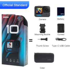 Câmera de Ação Gopro Hero 10 10m 5.3k 60fps 23MP - Internacional na Aliexpress