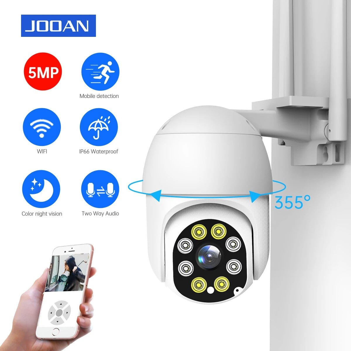 Câmera de Segurança Externa Jooan 5mp  Wifi na Aliexpress