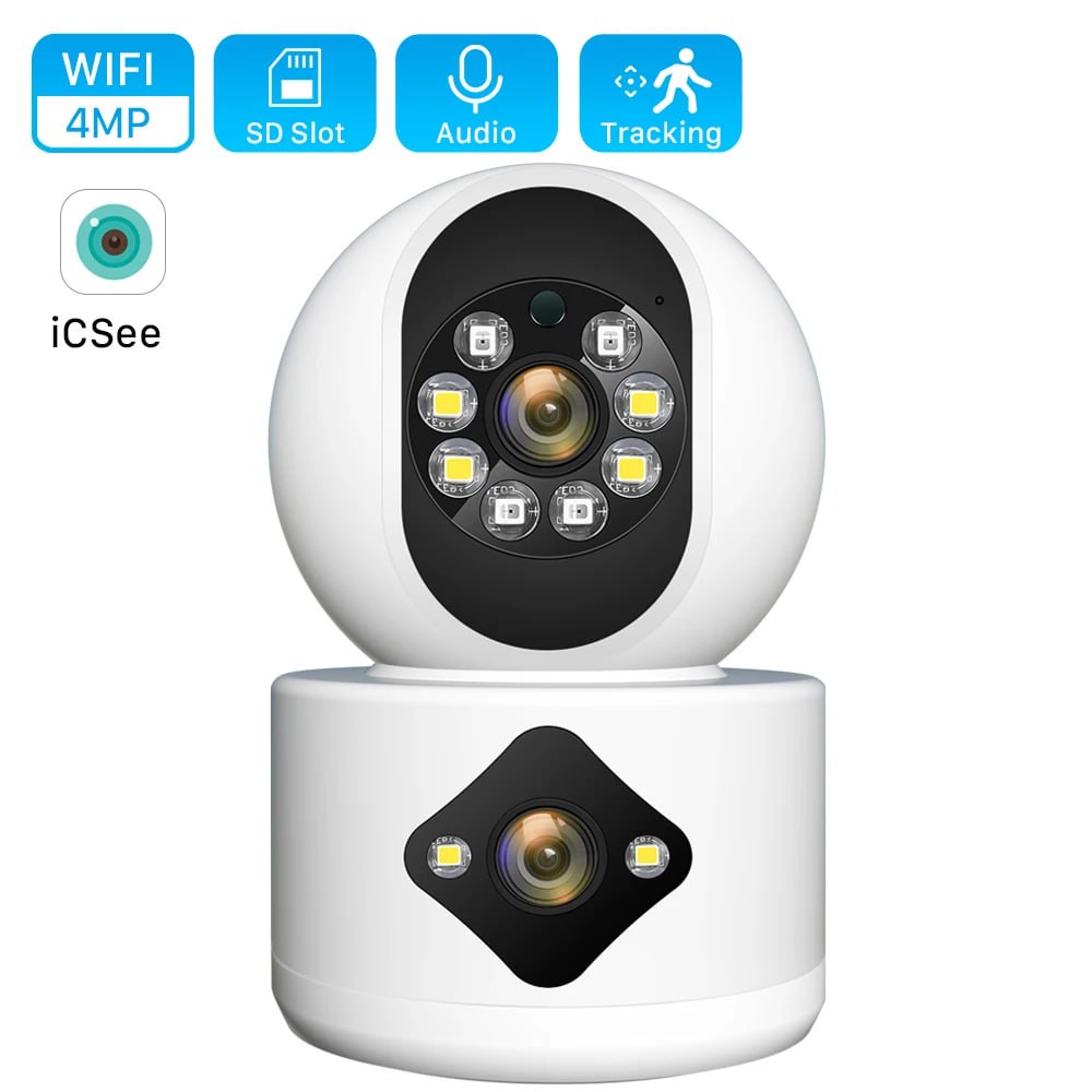 Câmera de Segurança Interna Anbiux, Wifi, Lente Dupla, 4mp na Aliexpress